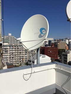 パラボラアンテナの工事完了